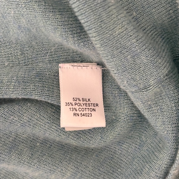 Banana Republic Silk-blend Lightweight Cardigan - Teal, XL - Picture 6 of 6